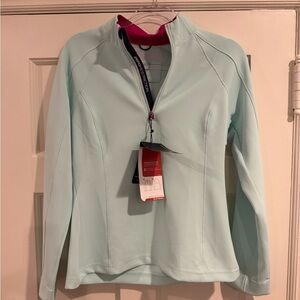 Women's Light Blue Quarter-Zip Sweater